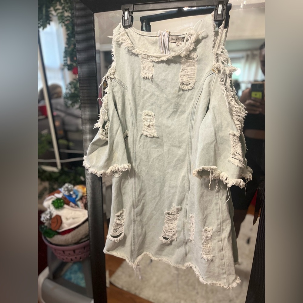 Denim Dress w/ holes